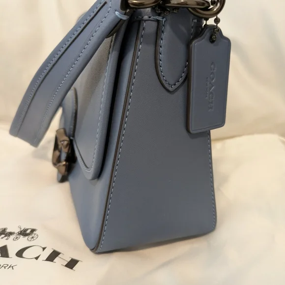 Coach Soft Tabby Shoulder Bag in Chambray (blue) - Picture 5 of 14